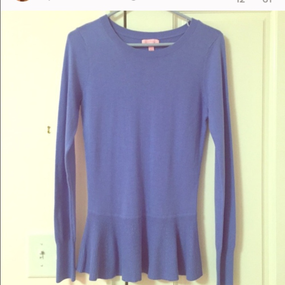 FLASH SALE! Lilly Pulitzer Peplum Cashmere Sweater